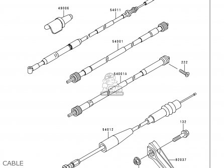 CABLE - KDX200-E6 1994 USA CANADA