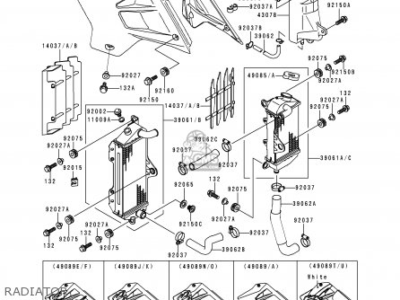 RADIATOR - KDX200-H1 1995 EUROPE UK FR