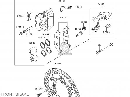 FRONT BRAKE - KDX200-H1 1995 EUROPE UK FR