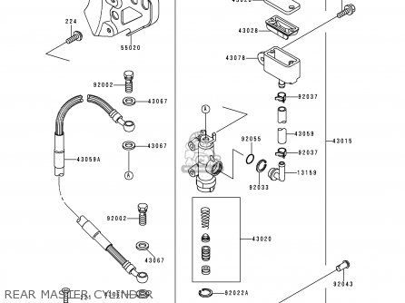 REAR MASTER CYLINDER - KDX200-H1 1995 EUROPE UK FR