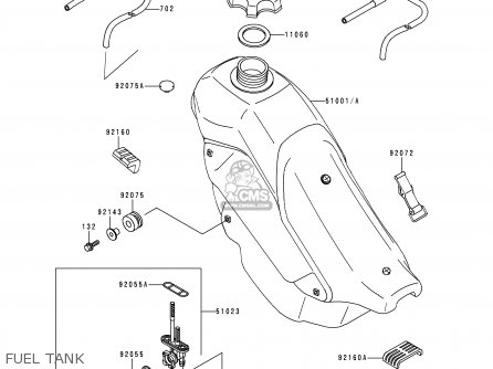 FUEL TANK - KDX200-H1 1995 EUROPE UK FR