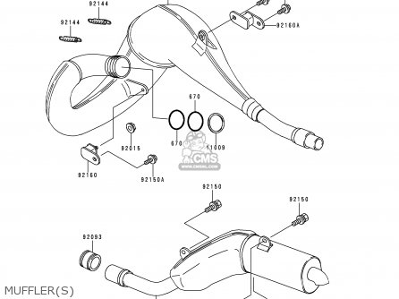 Kawasaki KDX200-H1 1995 USA CANADA parts lists and schematics