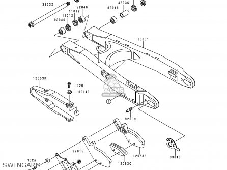 SWINGARM - KDX200-H1 1995 USA CANADA