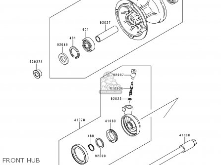 FRONT HUB - KDX200-H1 1995 USA CANADA