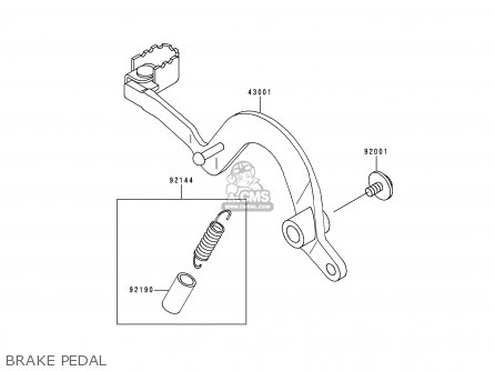 BRAKE PEDAL - KDX200-H1 1995 USA CANADA