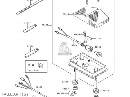 TAILLIGHT(S) - KDX200-H1 1995 USA CANADA