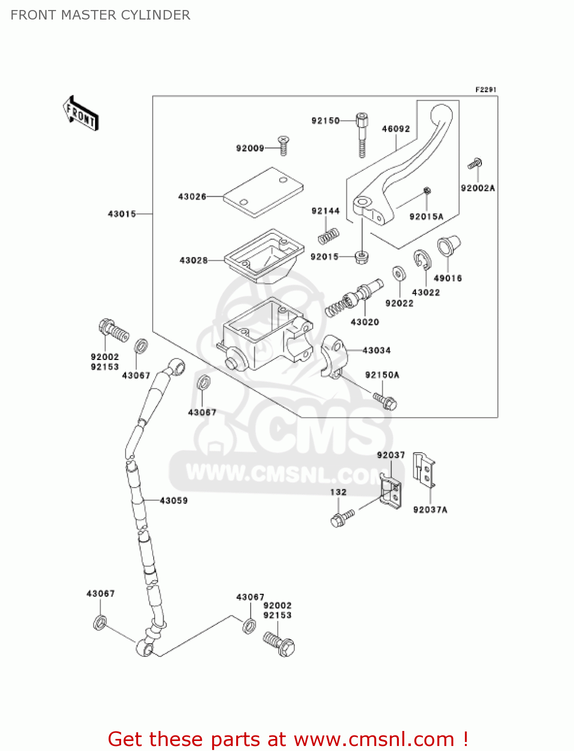 FRONT MASTER CYLINDER KDX200-H10 KDX200 2004