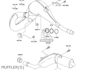 MUFFLER(S) - KDX200-H10 KDX200 2004