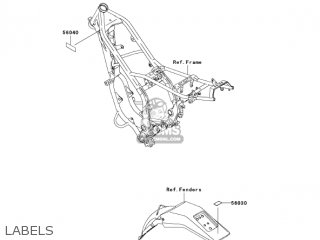 LABELS - KDX200-H10 KDX200 2004