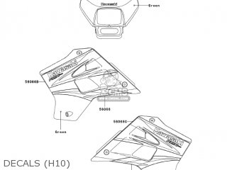 DECALS (H10) - KDX200-H10 KDX200 2004