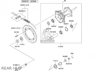 REAR HUB - KDX200-H10 KDX200 2004