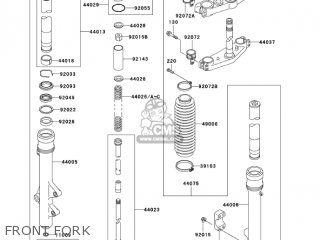 FRONT FORK - KDX200-H10 KDX200 2004