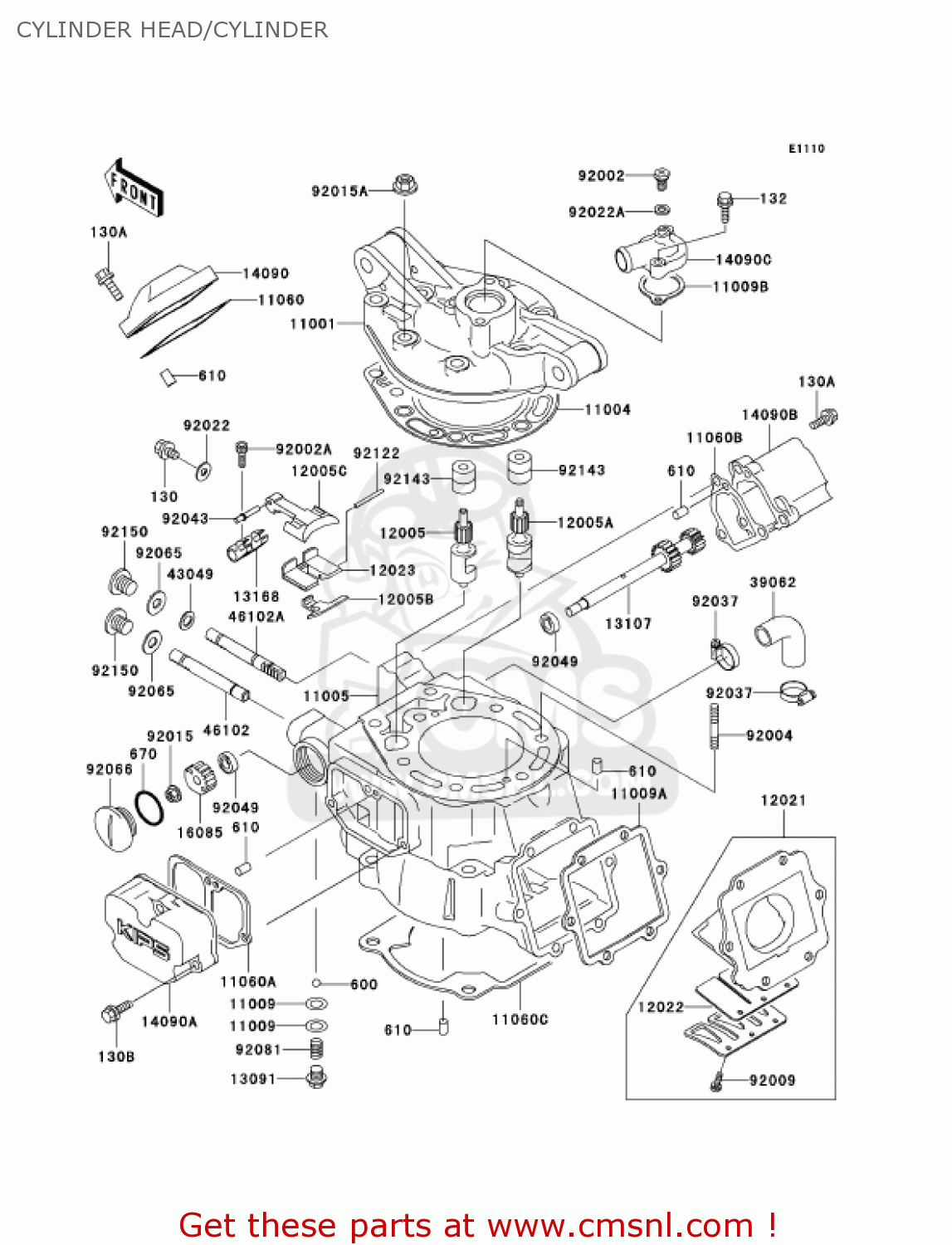 CYLINDER HEAD/CYLINDER KDX200-H11 KDX200 2005