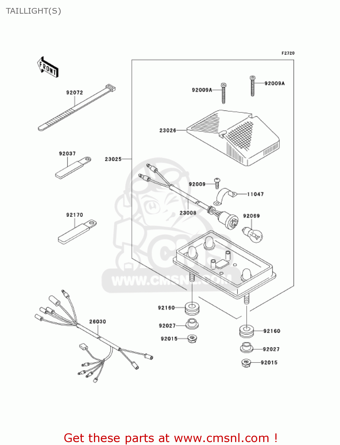 TAILLIGHT(S) KDX200-H11 KDX200 2005