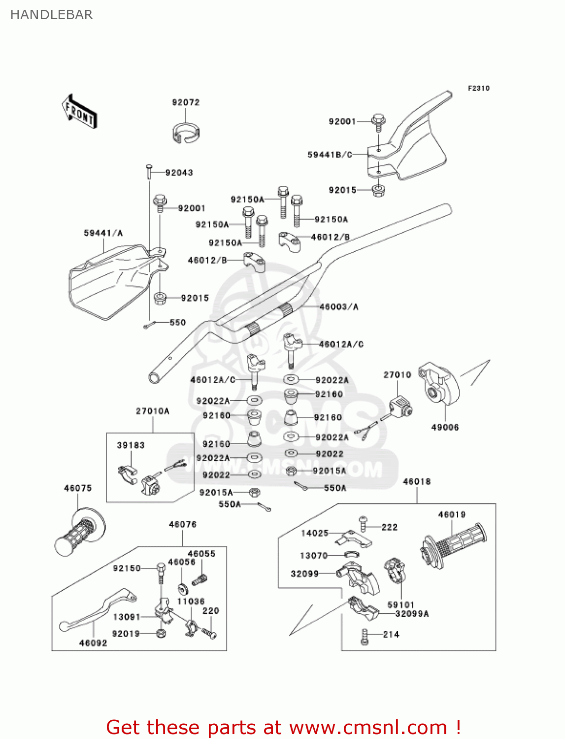 HANDLEBAR KDX200-H11 KDX200 2005