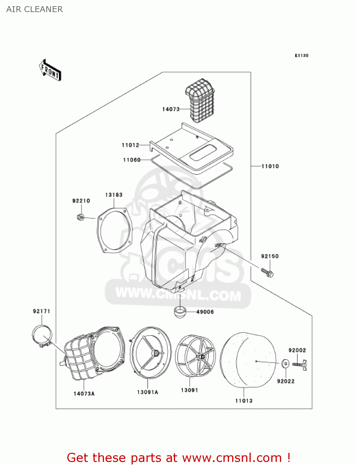 AIR CLEANER KDX200-H11 KDX200 2005