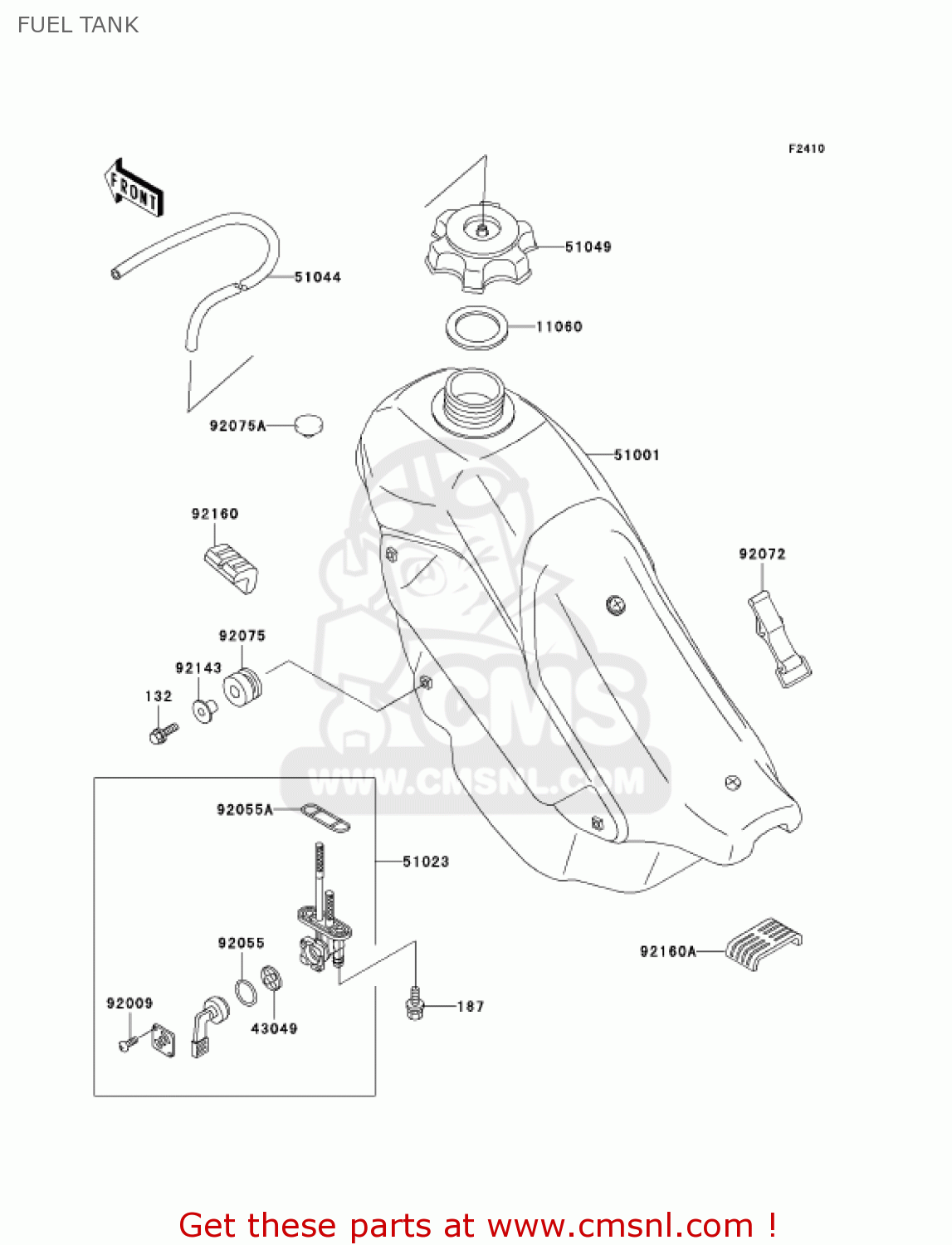 FUEL TANK KDX200-H11 KDX200 2005
