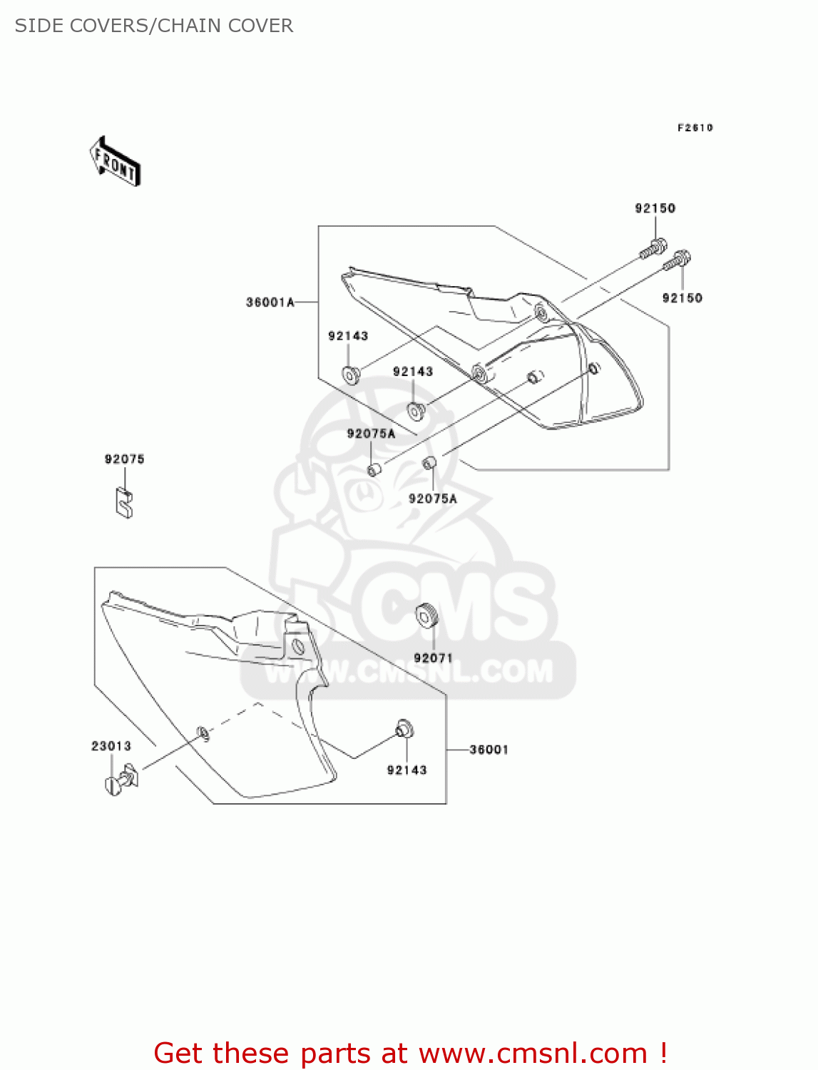 SIDE COVERS/CHAIN COVER KDX200-H11 KDX200 2005