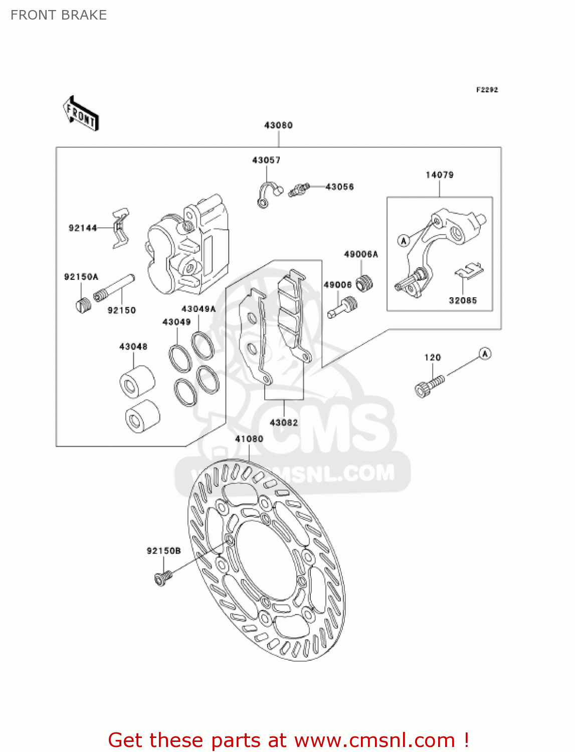 FRONT BRAKE KDX200-H11 KDX200 2005