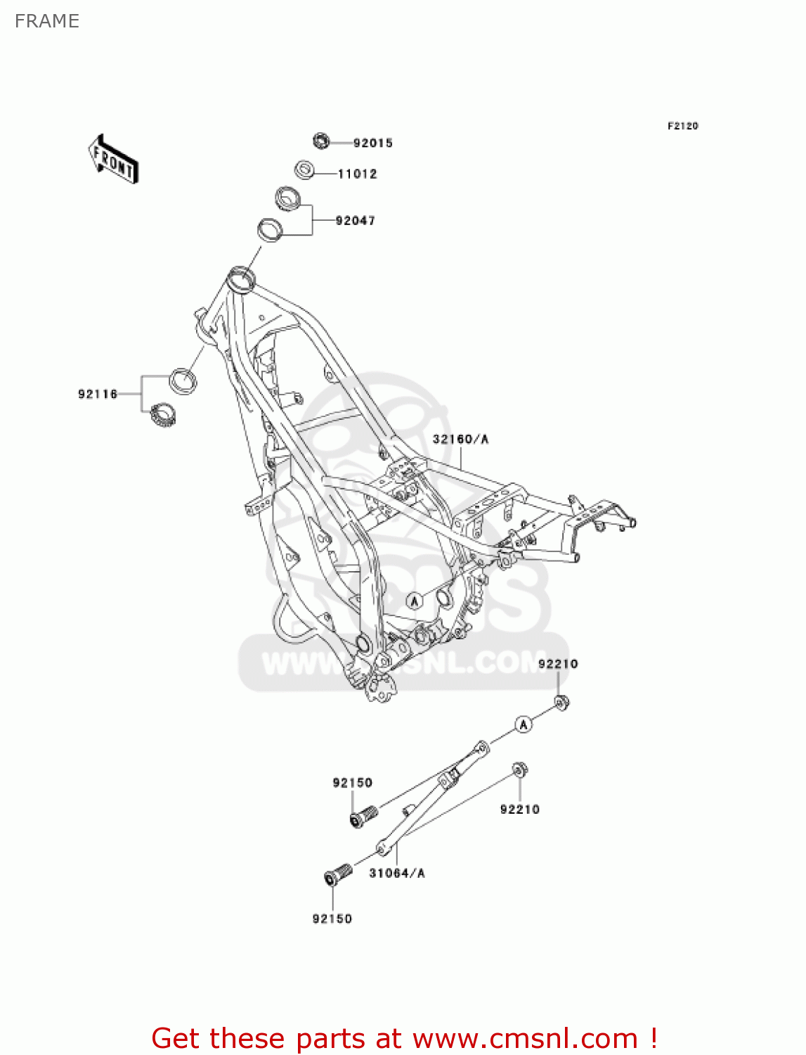 FRAME KDX200-H11 KDX200 2005