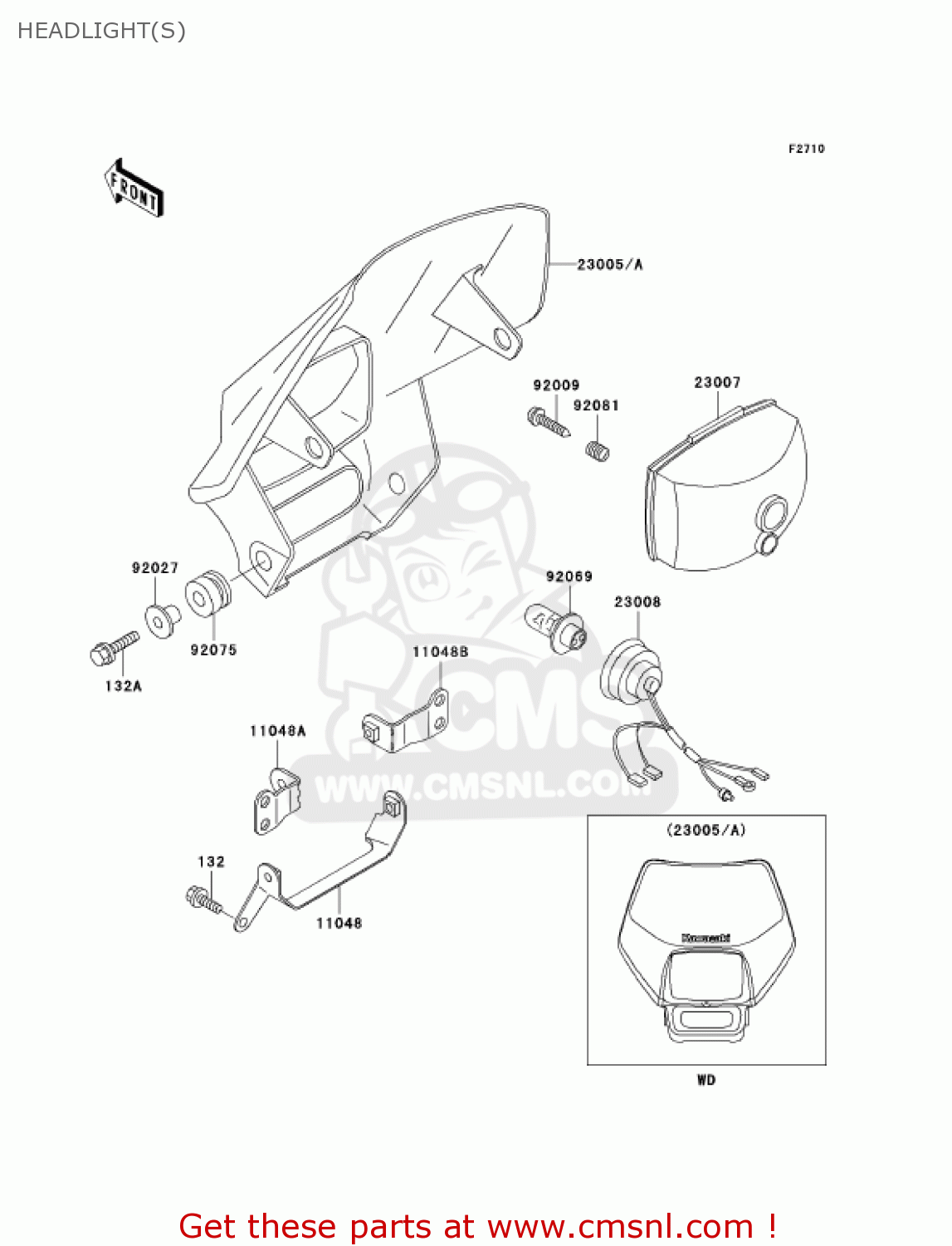 HEADLIGHT(S) KDX200-H11 KDX200 2005