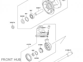 FRONT HUB - KDX200-H11 KDX200 2005