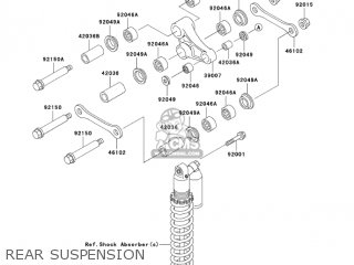 REAR SUSPENSION - KDX200-H11 KDX200 2005