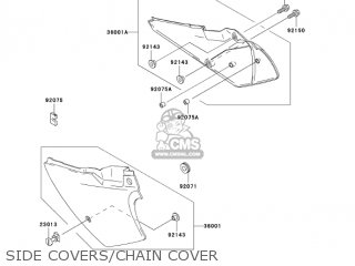 SIDE COVERS/CHAIN COVER - KDX200-H11 KDX200 2005