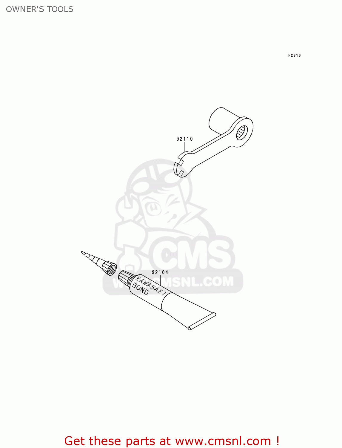 OWNER'S TOOLS KDX200-H2 1996 EUROPE UK FR