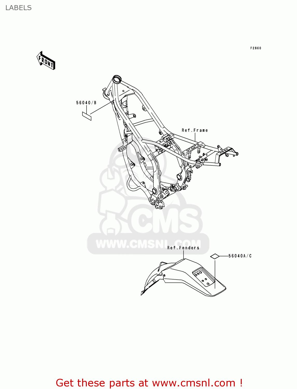 LABELS KDX200-H2 1996 EUROPE UK FR