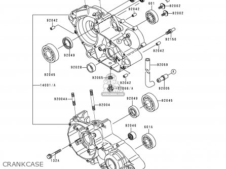 CRANKCASE - KDX200-H2 1996 USA CANADA
