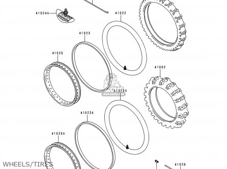 WHEELS/TIRES - KDX200-H2 1996 USA CANADA