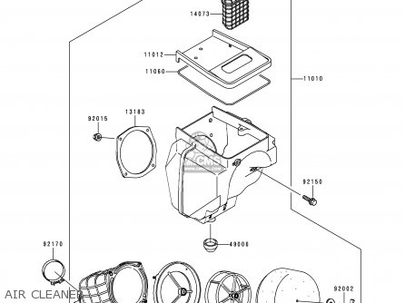 AIR CLEANER - KDX200-H3 1997 EUROPE UK FR