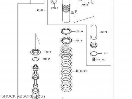 SHOCK ABSORBER(S) - KDX200-H3 1997 EUROPE UK FR