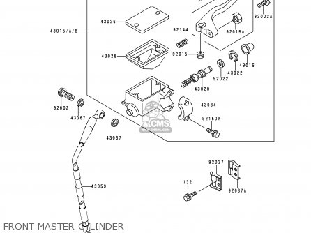 FRONT MASTER CYLINDER - KDX200-H3 1997 EUROPE UK FR