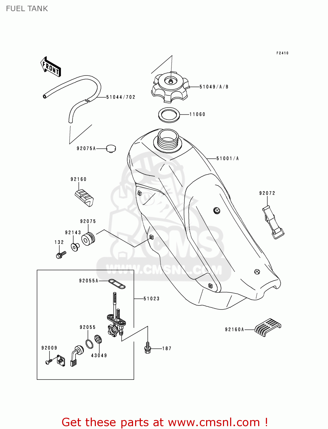 FUEL TANK KDX200-H3 1997 USA CANADA