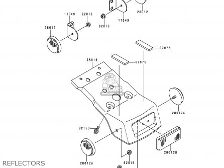 REFLECTORS - KDX200-H3 1997 USA CANADA