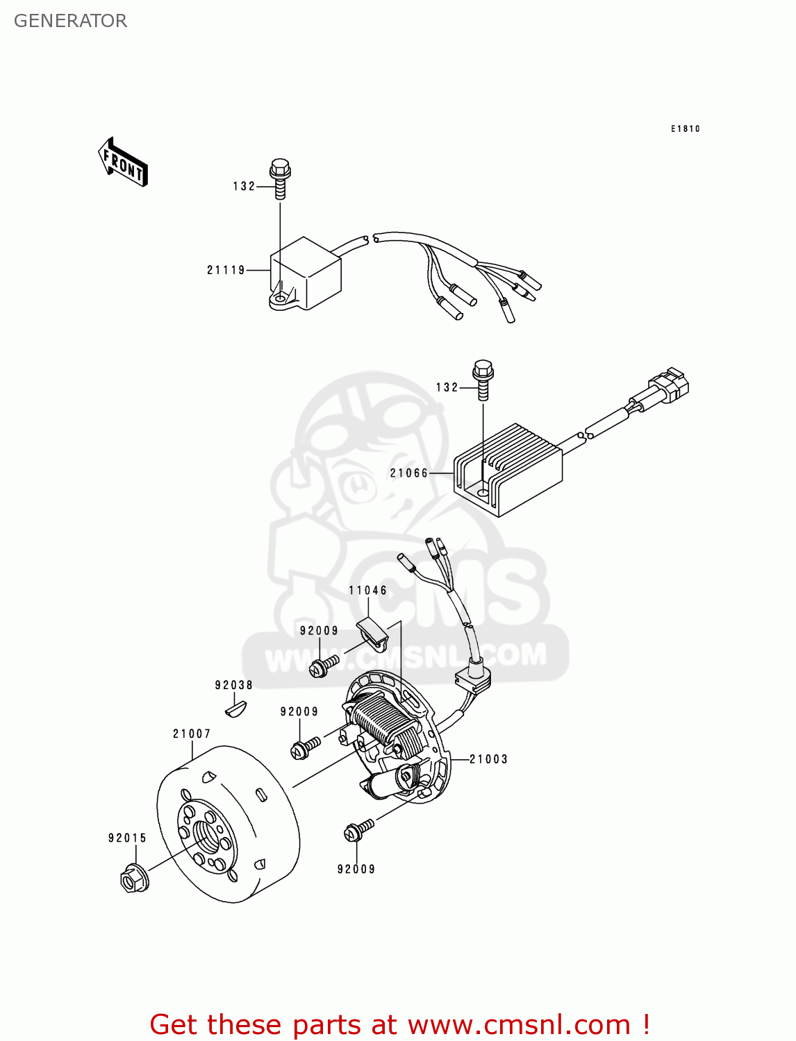 GENERATOR KDX200-H4 1998 USA CANADA