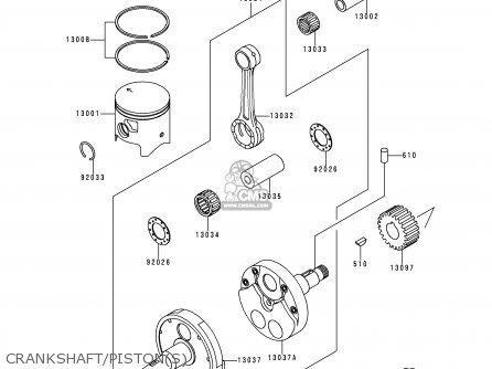 CRANKSHAFT/PISTON(S) - KDX200-H4 1998 USA CANADA