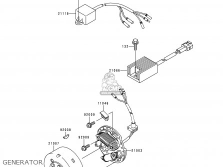 GENERATOR - KDX200-H4 1998 USA CANADA