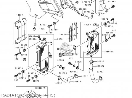 RADIATOR(KDX200-H4/H5) - KDX200-H4 1998 USA CANADA