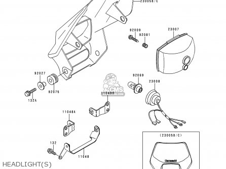 HEADLIGHT(S) - KDX200-H4 1998 USA CANADA