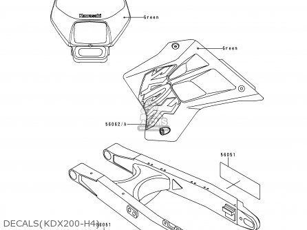 DECALS(KDX200-H4) - KDX200-H4 1998 USA CANADA