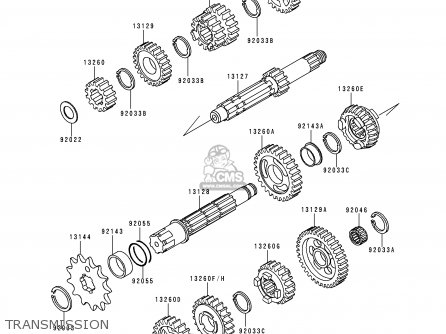 TRANSMISSION - KDX200-H5 1999 EUROPE