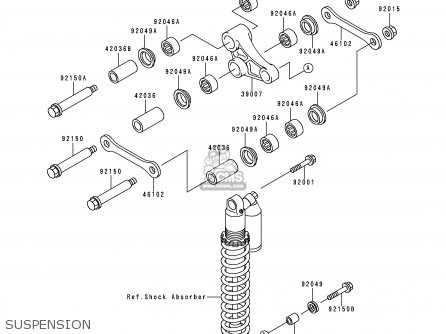 SUSPENSION - KDX200-H5 1999 EUROPE