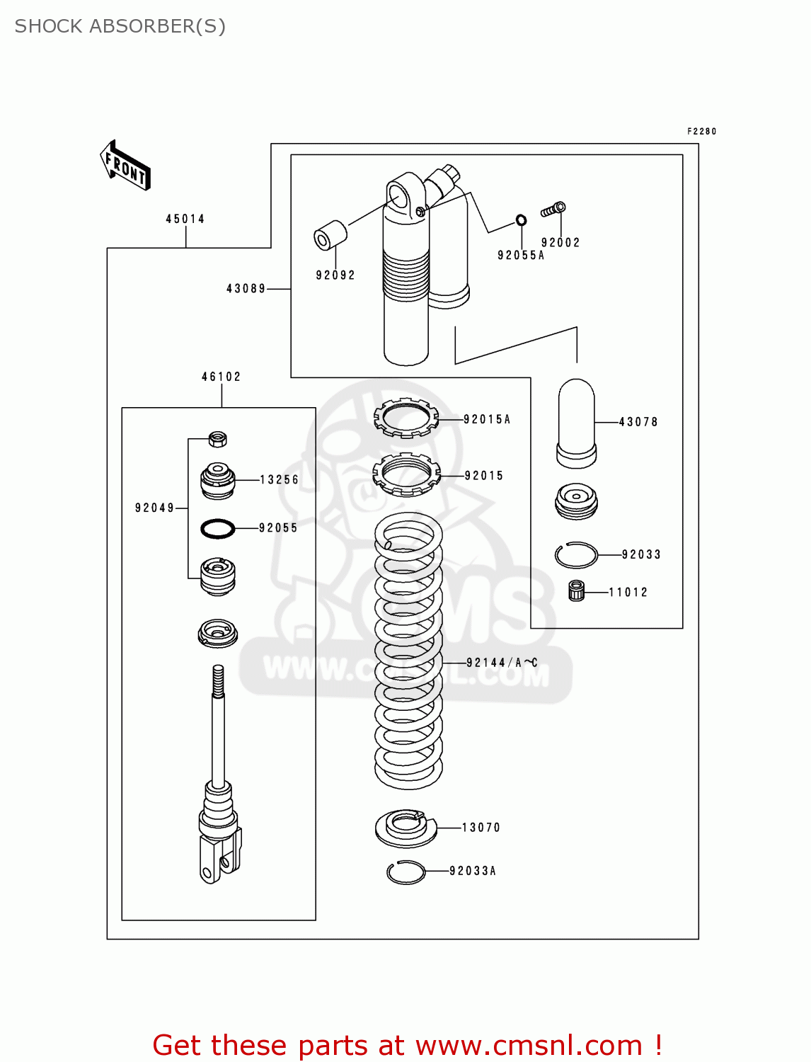SHOCK ABSORBER(S) KDX200-H5 1999 USA