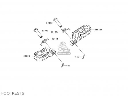 FOOTRESTS - KDX200-H5 1999 USA