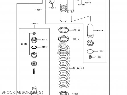 SHOCK ABSORBER(S) - KDX200-H5 1999 USA