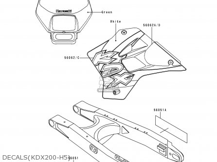 DECALS(KDX200-H5) - KDX200-H5 1999 USA