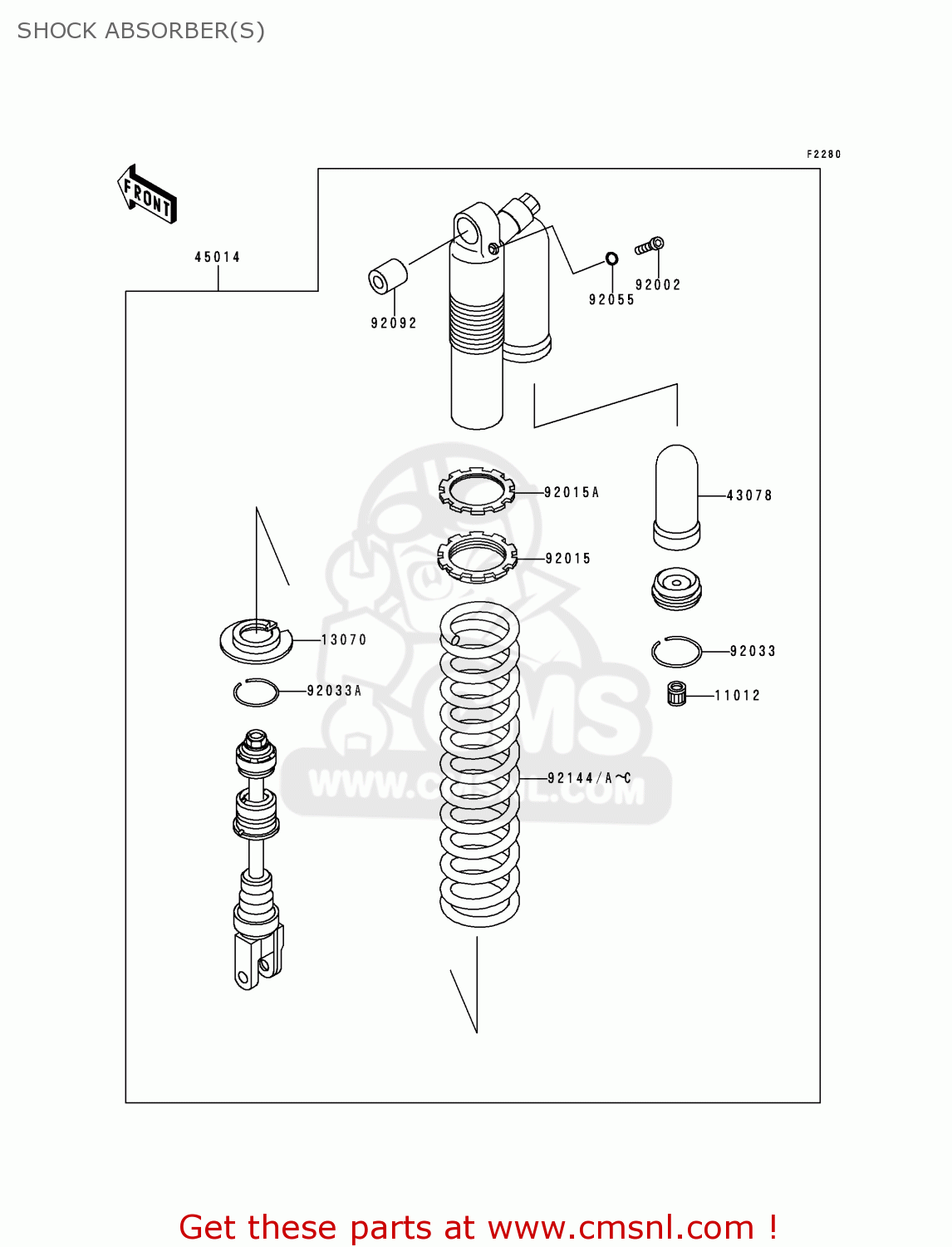 SHOCK ABSORBER(S) KDX200-H6 2000 EUROPE